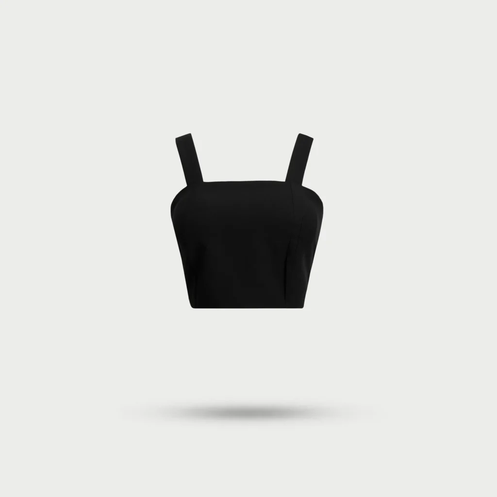 تاپ پشت ضربدری مشکی مدل 1010202