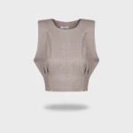 تاپ حلقه ای اپل دار کرم مدل 10224